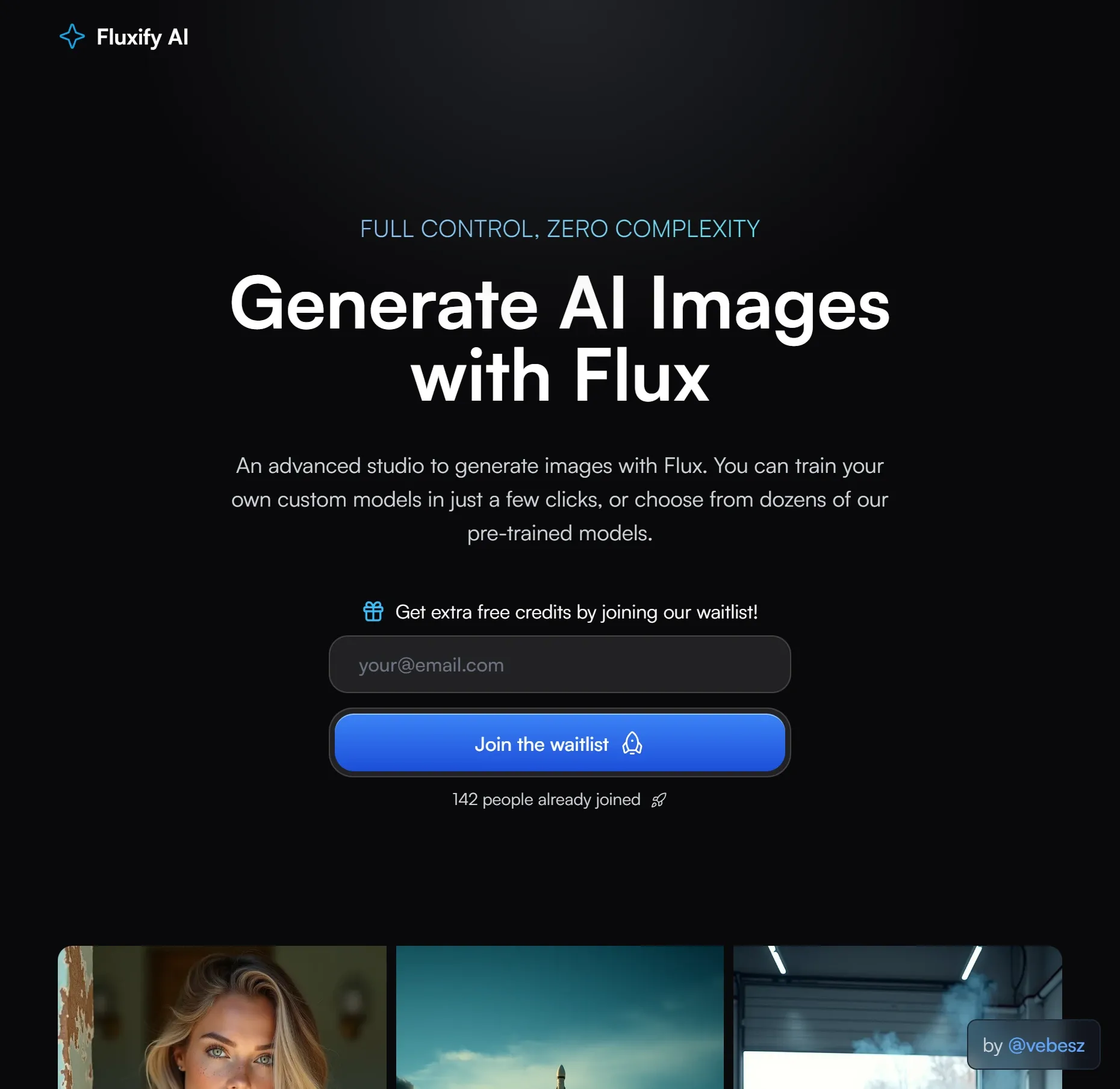 Fluxify AI Landing page